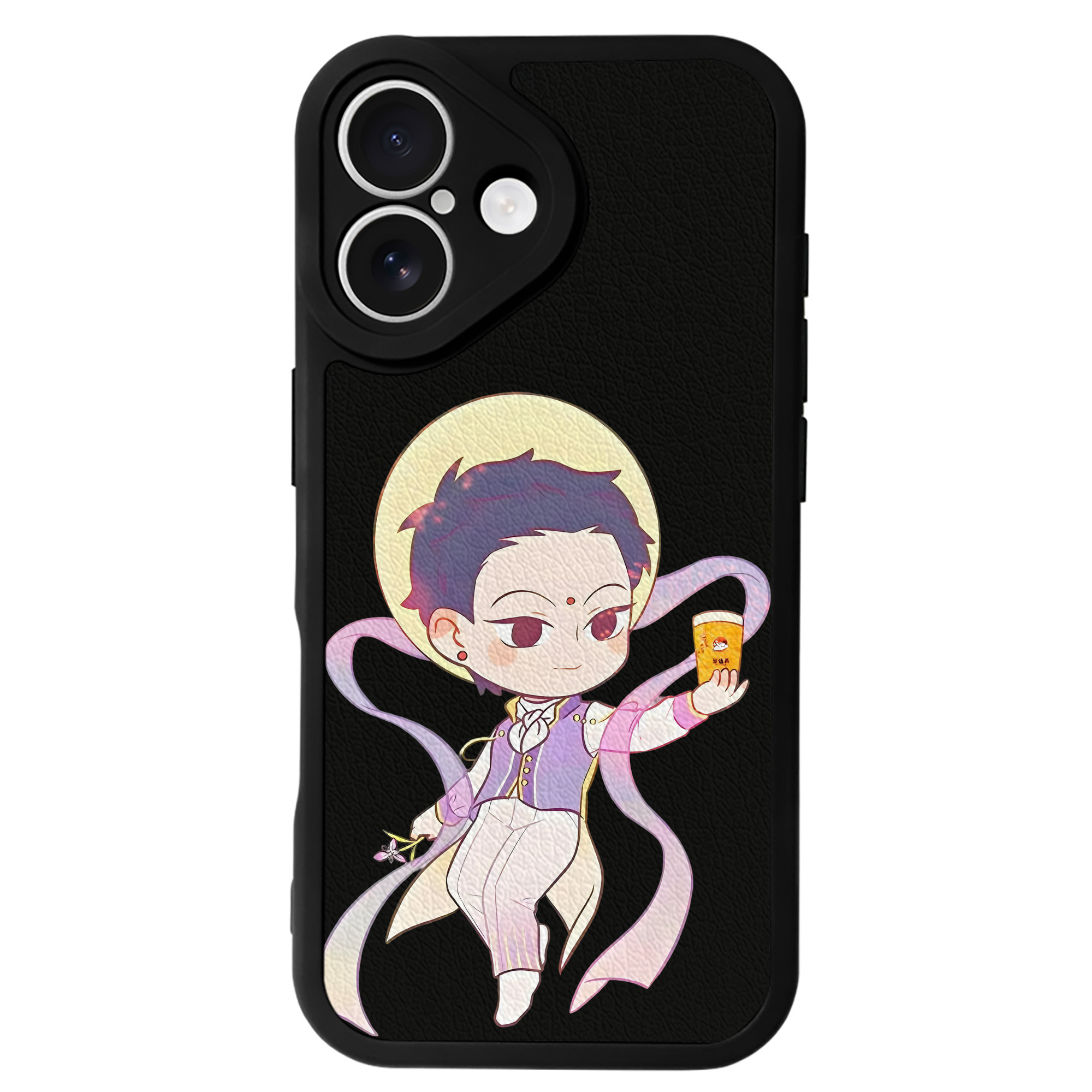 （画像用） Ne Zha 2 ナタ 魔童の大暴れ 【iPhone 16シリーズ対応】シリコンスマホケース（レザー調） 材質：シリコン